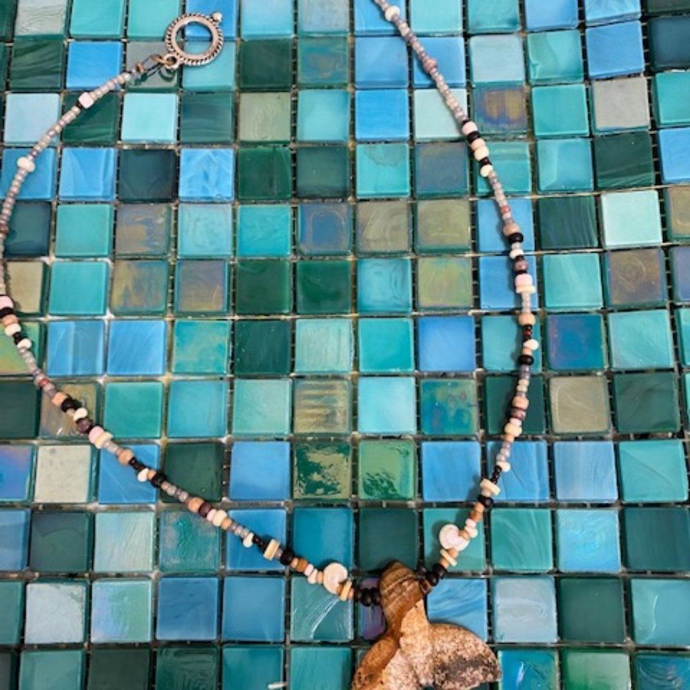Hand Crafted Whale Fin Beachy Necklace